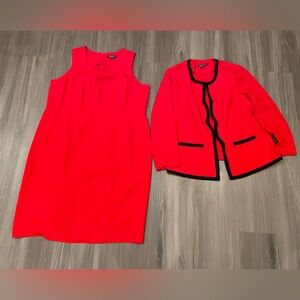 Women’s NWT Roaman's Vibrant Red 2-Piece Dress Suit - Size 20W